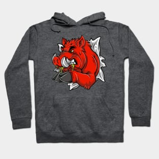 Red pig Hoodie